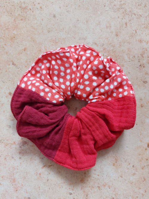 Mušelínová gumička do vlasů scrunchie - MIX