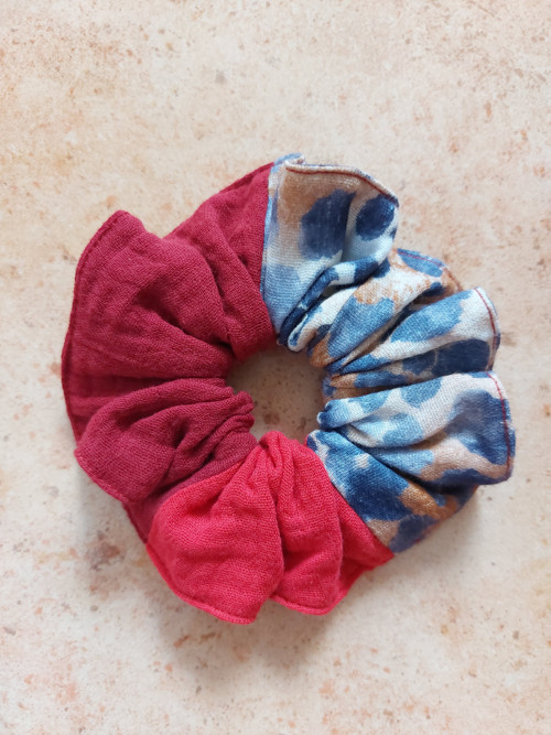 Mušelínová gumička do vlasů scrunchie - MIX