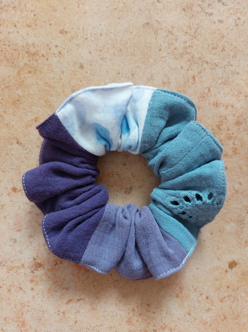 Mušelínová gumička do vlasů scrunchie - MIX