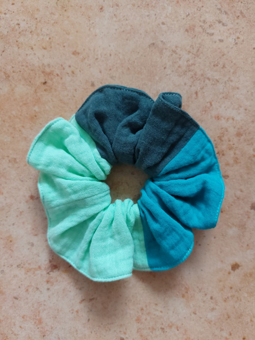 Mušelínová gumička do vlasů scrunchie - MIX