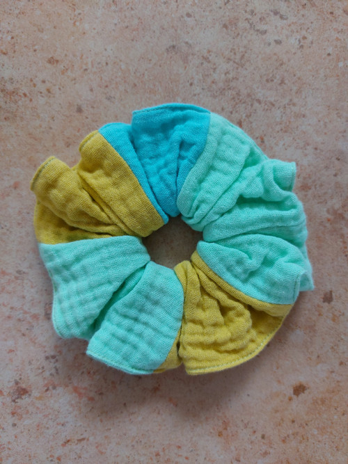Mušelínová gumička do vlasů scrunchie - MIX — foto 1