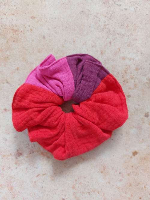 Mušelínová gumička do vlasů scrunchie - MIX