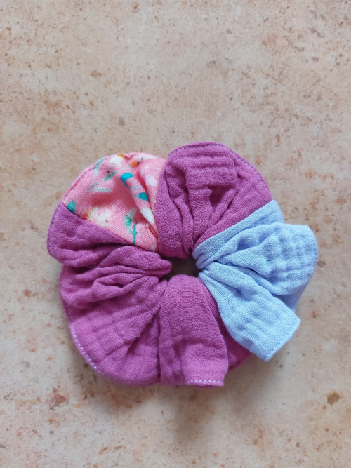 Mušelínová gumička do vlasů scrunchie - MIX