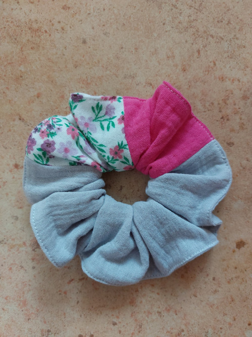 Mušelínová gumička do vlasů scrunchie - MIX