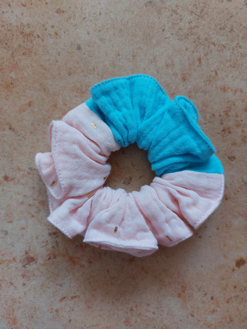 Mušelínová gumička do vlasů scrunchie - MIX