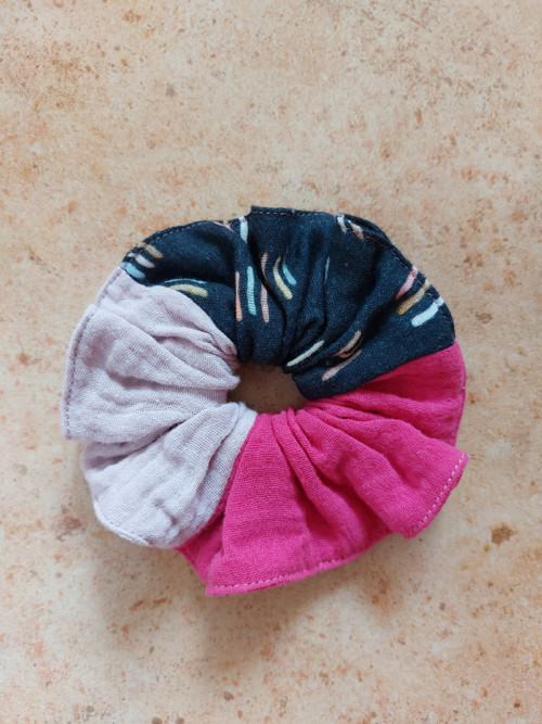 Mušelínová gumička do vlasů scrunchie - MIX