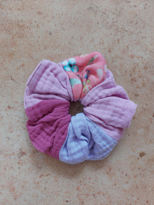 Mušelínová gumička do vlasů scrunchie - MIX