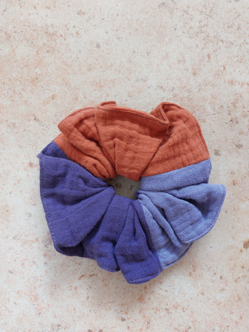 Mušelínová gumička do vlasů scrunchie - MIX