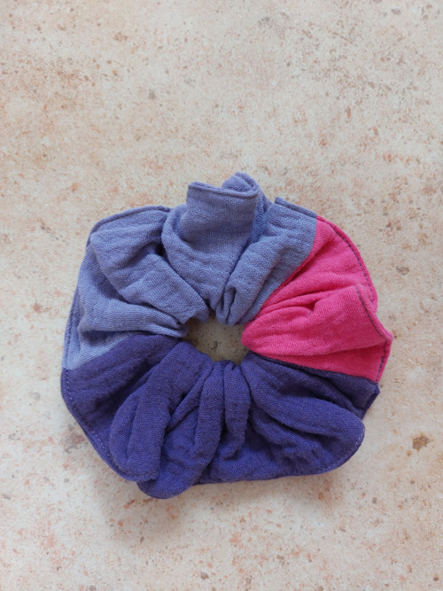 Mušelínová gumička do vlasů scrunchie - MIX
