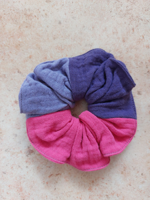 Mušelínová gumička do vlasů scrunchie - MIX
