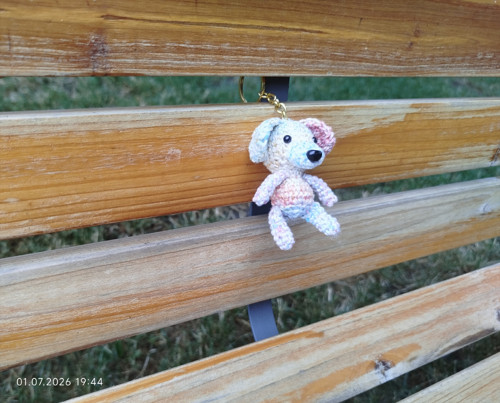 Handmade Amigurumi Dog Keychain 2" — foto 1