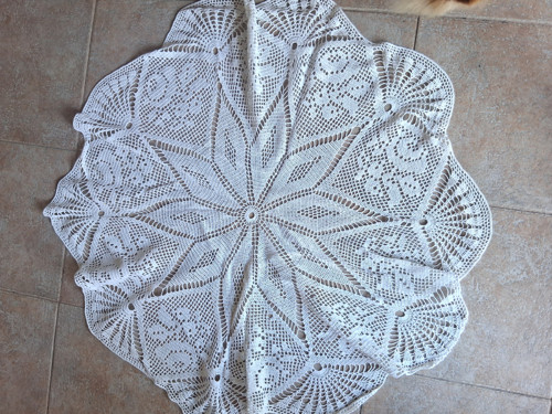 Krajka kulatá, ubrus 80 cm