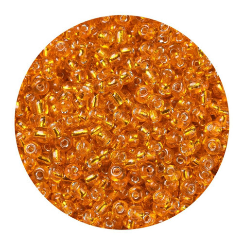 Rokajl průhledný oranžový, 3 mm (90 g)