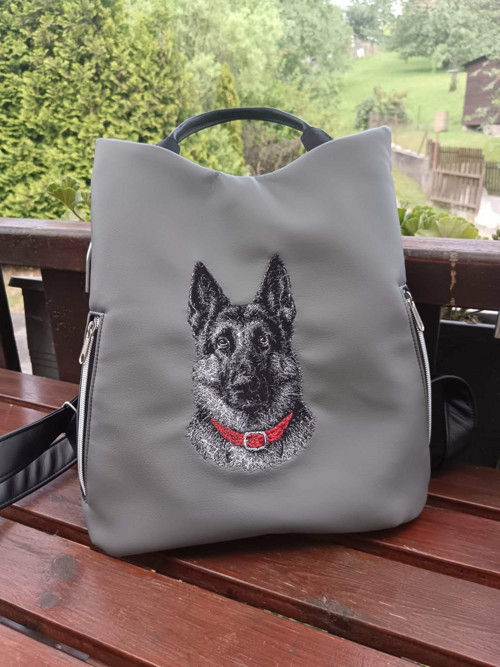 Batoh Safe - Německý ovčák na šedé