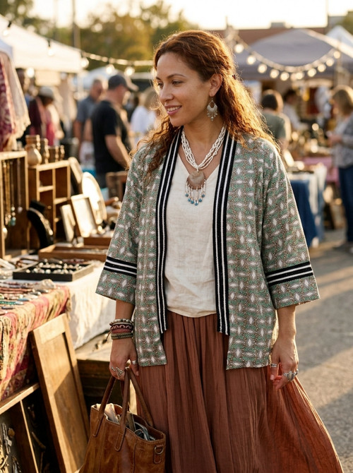 Kardigan boho vyšívaný — foto 1