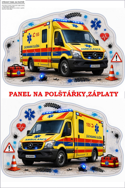 Panel na polštář, záplatu, nášivku 10x15 cm