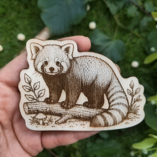 Magnetka Panda Červená
