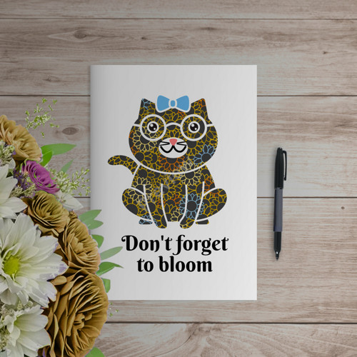 Don´t forget to bloom zápisník kočka slunečnice