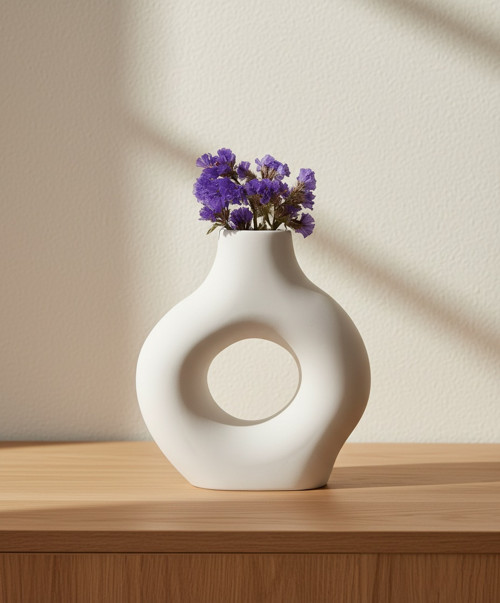 Designová prstencová váza "Donut Tall"