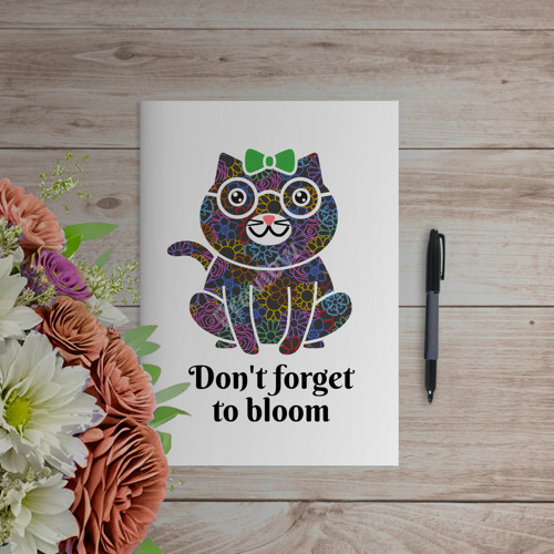 Don´t forget to bloom zápisník kočka mix