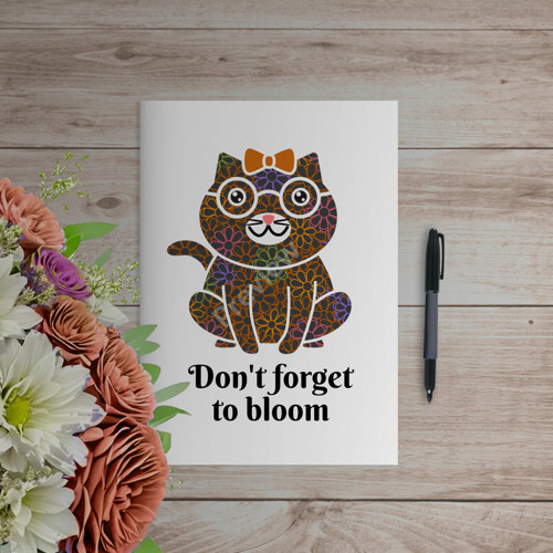 Don´t forget to bloom zápisník kočka oranžády