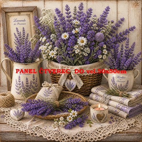 Bavlněný panel - varianty velikostí / 10 x 10cm