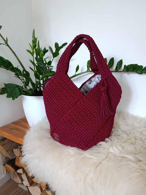 Velká háčkovaná kabelka "shopper bag" — foto 1