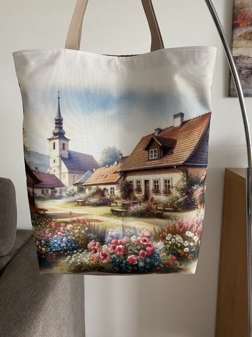 Nepromok.taška přes rameno XL - Vesnička