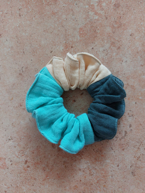 Mušelínová gumička do vlasů scrunchie - MIX