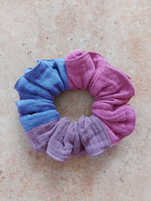 Mušelínová gumička do vlasů scrunchie - MIX — foto 1