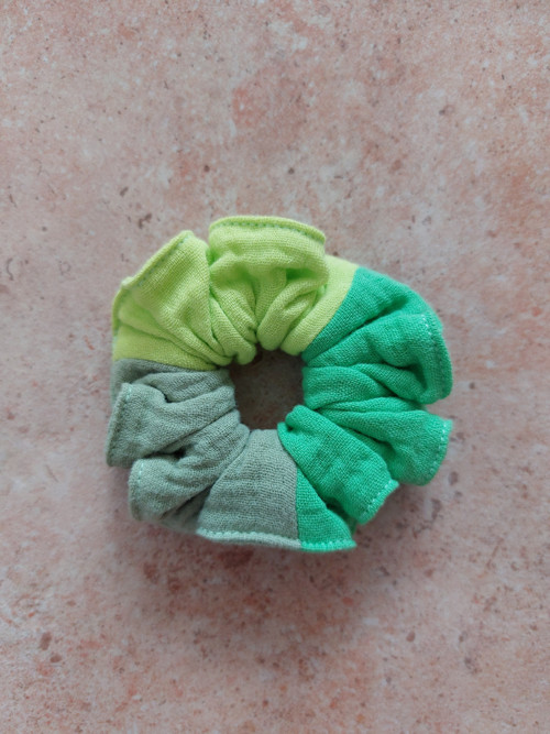 Mušelínová gumička do vlasů scrunchie - MIX