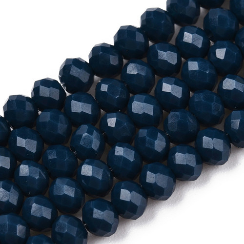 Skleněné broušené rondelky, 3x4 mm,( 110 ks)