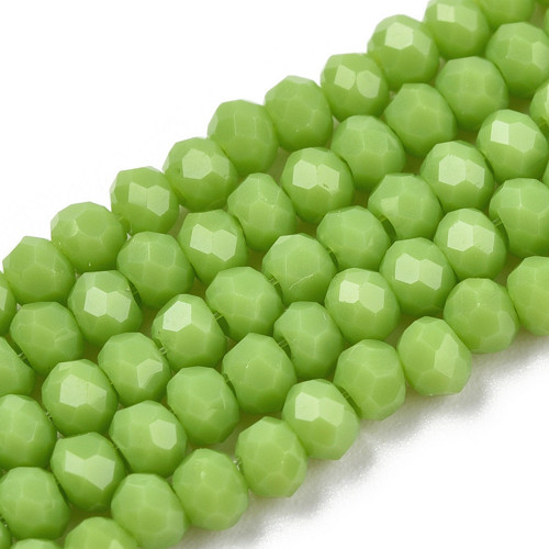 Skleněné broušené rondelky, 3x4 mm,( 100 ks)