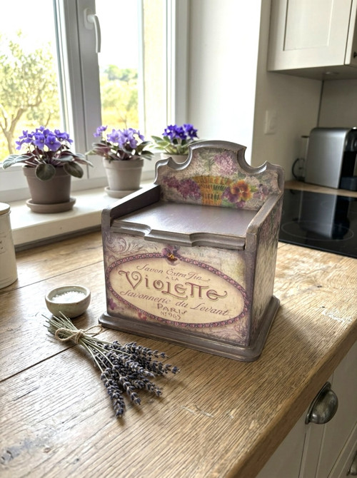 Dřevěná dóza na sůl – Violette Paris