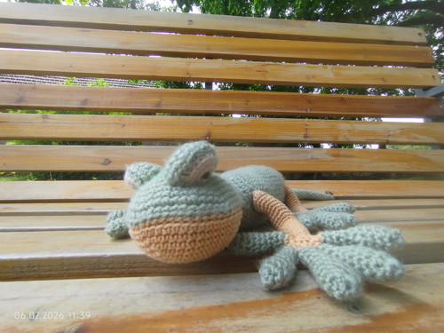 Handmade Amigurumi Lizard Acrylic 12"