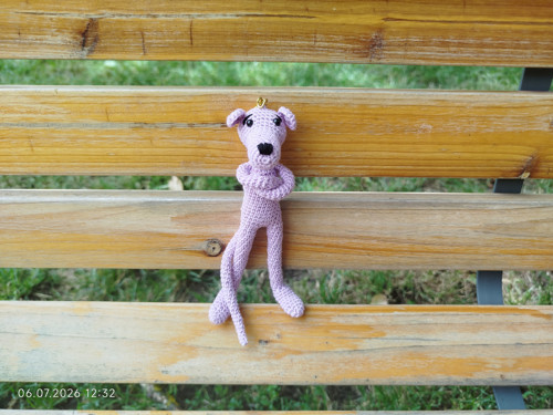 Handmade Amigurumi Panther Keychain 5,5"
