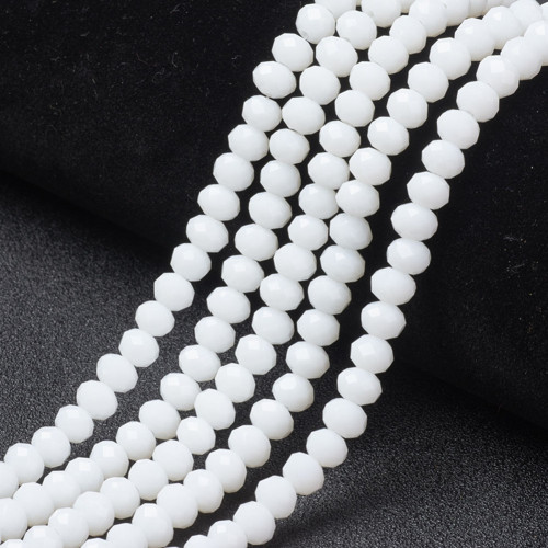 Skleněné broušené rondelky, 5x6 mm,( 75 ks)