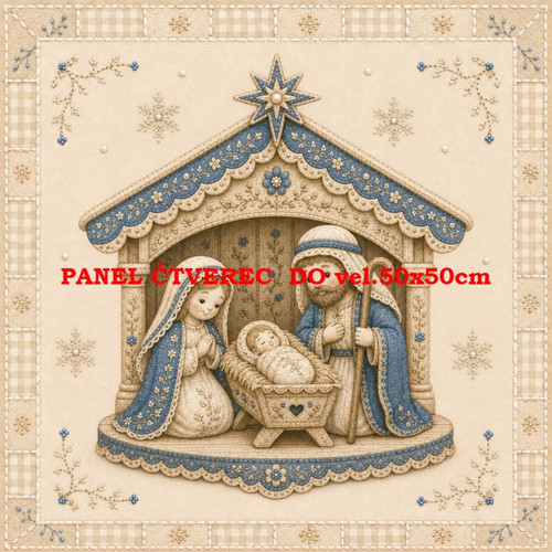 Bavlněný panel 10x10 cm — foto 1
