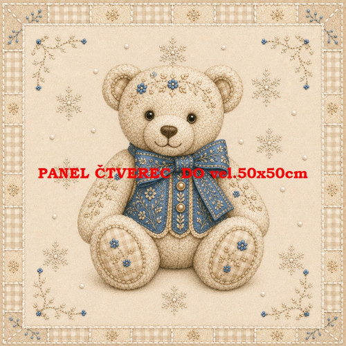 Bavlněný panel 10x10 cm — foto 1