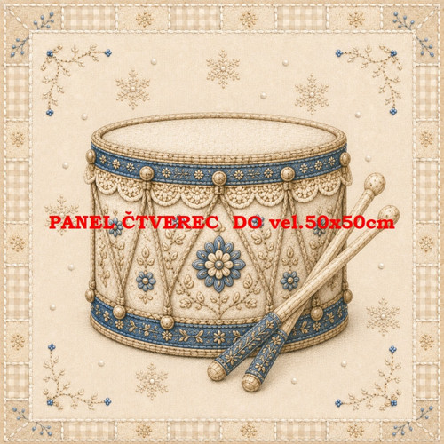 Bavlněný panel 10x10 cm — foto 1