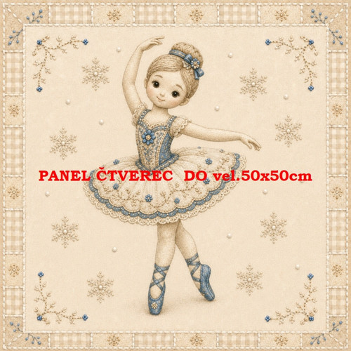 Bavlněný panel 10x10 cm — foto 1
