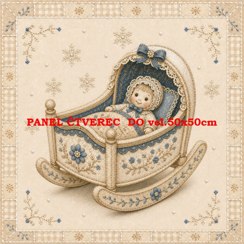 Bavlněný panel 10x10 cm — foto 1