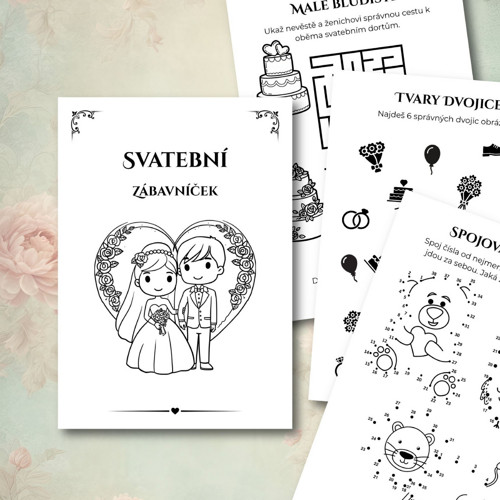 SVATEBNÍ ZÁBAVNÍČEK s úkoly pro děti - pdf k tisku