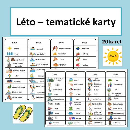 Léto - tematické karty (elektronický materiál) — foto 1