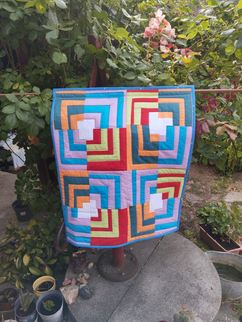 Textilní patchwork obraz Rohy