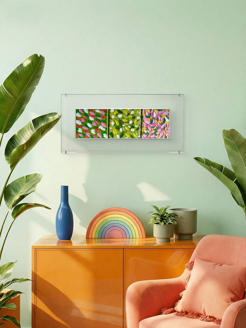 Strukturovaný triptych "Jarní vánice"