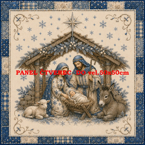 Bavlněný panel 10x10 cm — foto 1