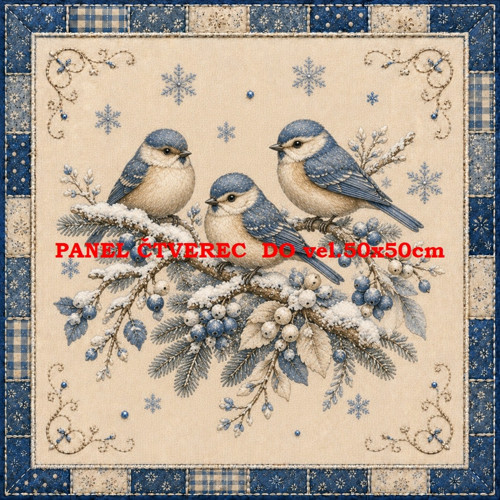 Bavlněný panel 10x10 cm