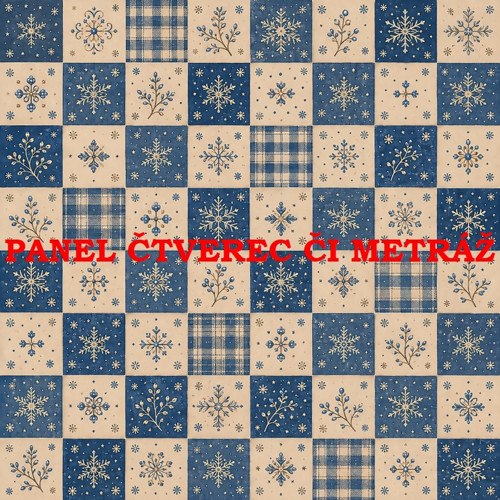 Bavlněná látka - vločky — foto 1