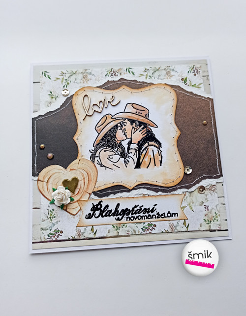 Svatební přání z divokého západu "Truly Yours"